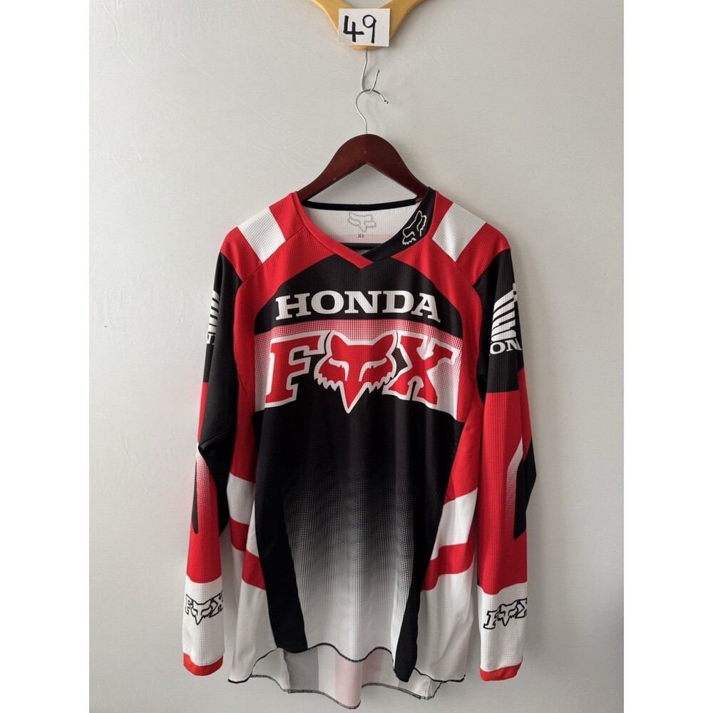 Fox Racing Honda 180 Motocross Jersey Mens XL Red Black White Dirt Bike MX